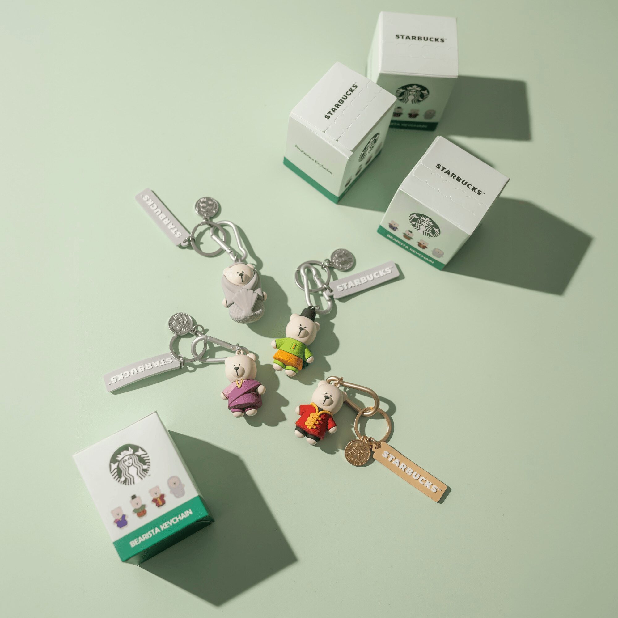 小物 Singapore Bearista Keychain Box Set of 4 Starbucks® Singapore Bearista Keychain Box Set of 4