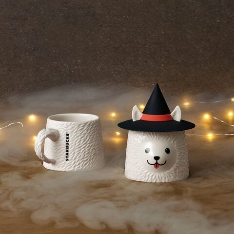 Starbucks Dog In Witch Hat Mug with Lid 12oz