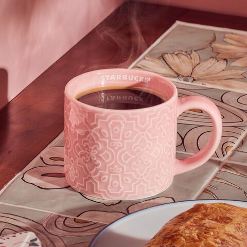 16 oz ceramic coffee mug with lid Reusable Ceramic Travel Mug – 16oz Handmade Pottery Coffee Cup in Deep Pink Glaze main image 1
